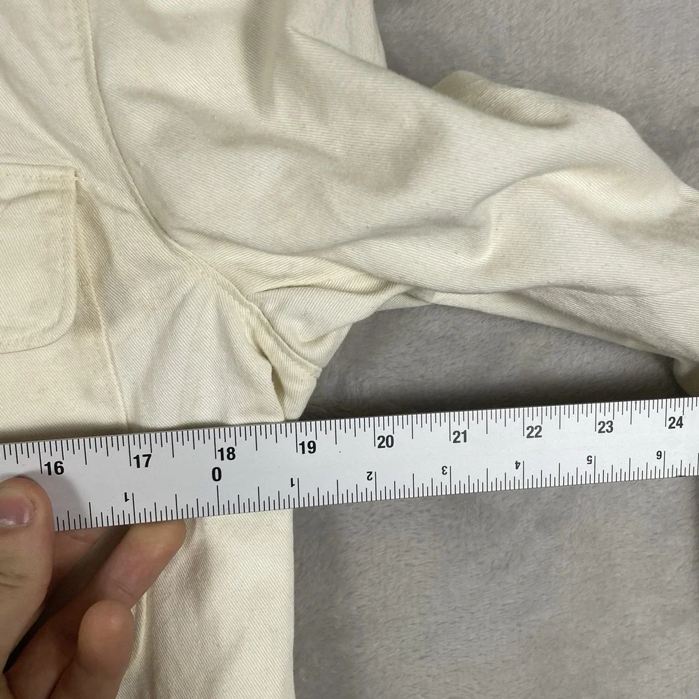 True Vtg 30s 40s Sanforized White Cotton Twill Chore Uniform Jacket Portlite